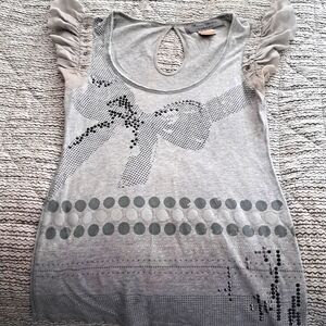 Karen Millen sleevless top, grey, small